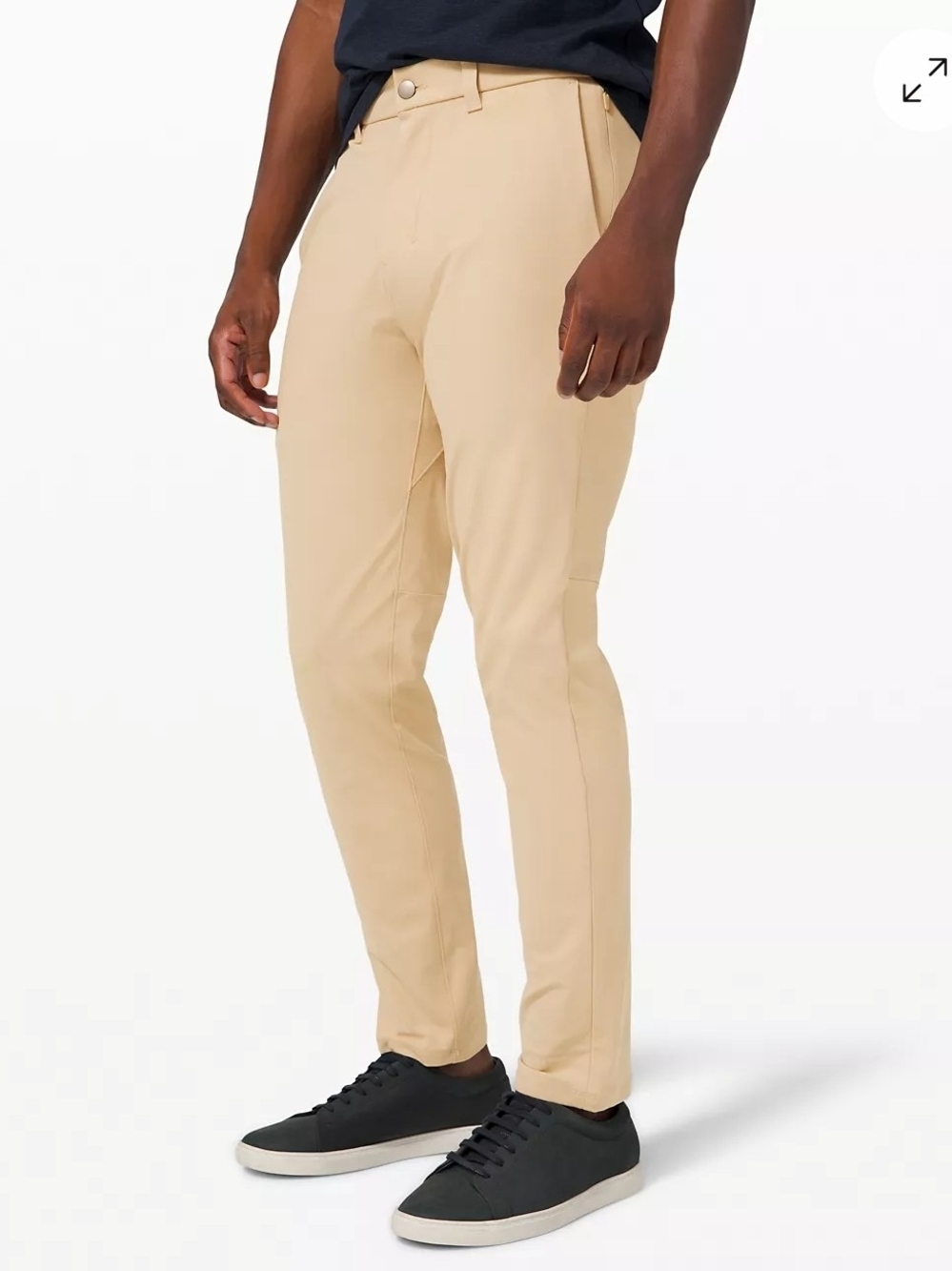 Lululemon Commission Slim Fit Pant Warpstreme Khaki Tan Mens 32x28